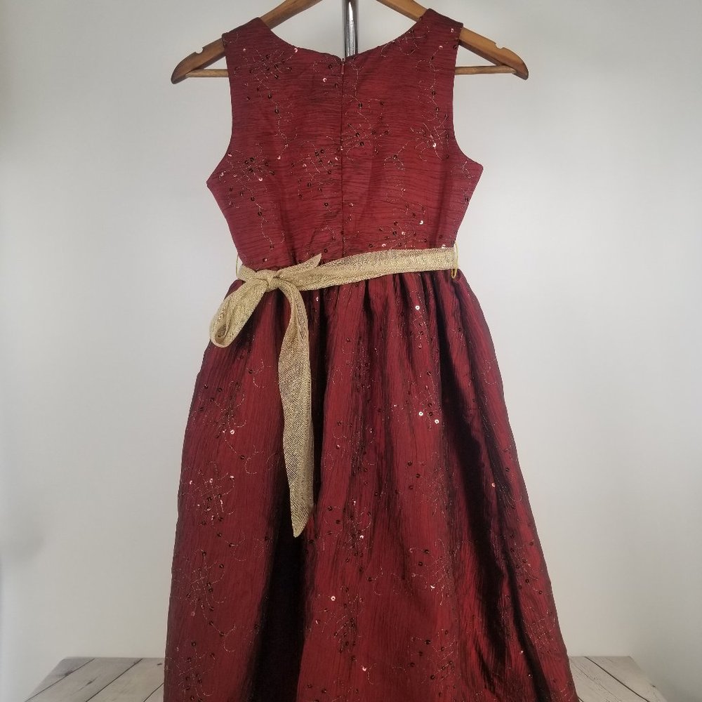 🌵 Emily West Formal Dress Burgundy Taffeta - Picture 3 of 8